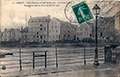 Vieux Moulins et Pont du Marché - L'arrivée du flot - Inondation des 25, 26 et 27 Janvier 1910